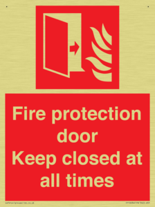 Fire protection door Keep closed at all times